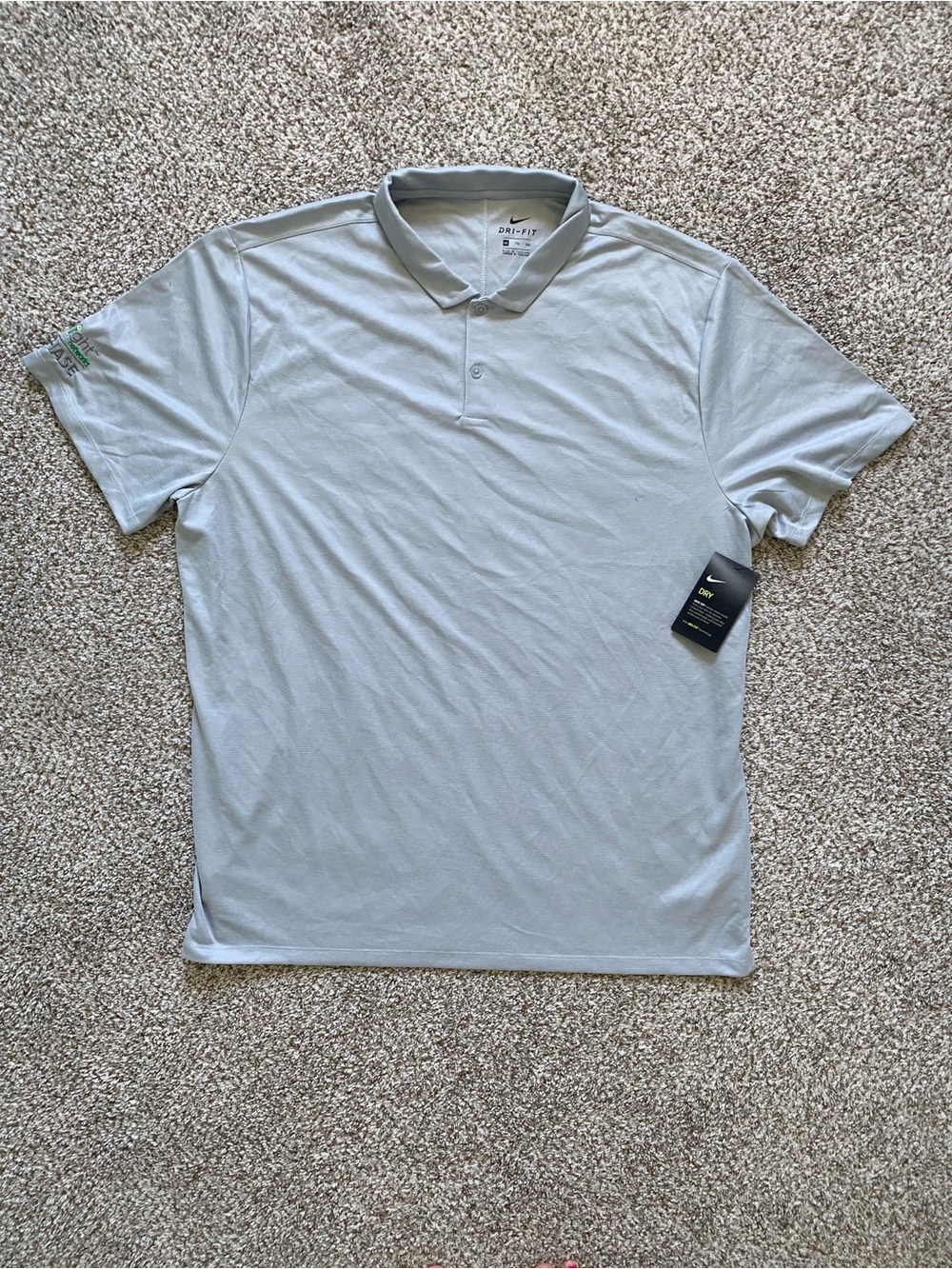 Nike Men’s Light Gray Dri-FIT Golf Polo Size XXL